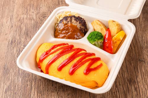 ホテル特製オムライス& 宮崎牛入り手ごねハンバーグ