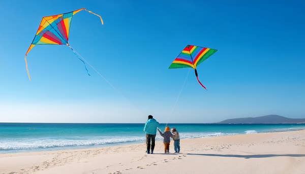 ビーチでカイト