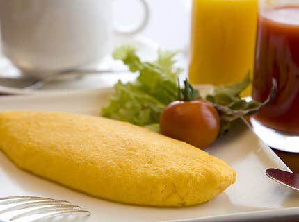 Freshly made omelet