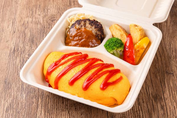 ホテル特製オムライス& 宮崎牛入り手ごねハンバーグ